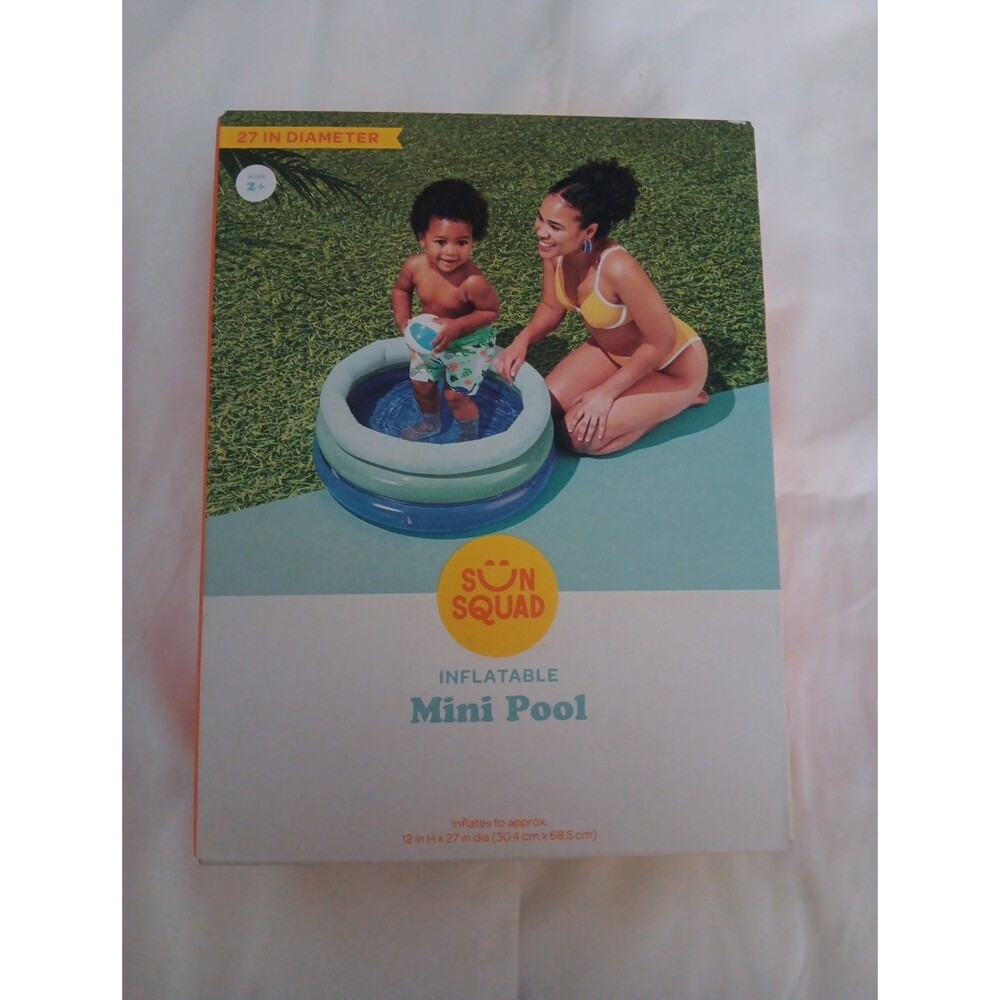 Sun Squad Inflatable Mini Pool Ages 2+ Outdoor Swim Recreation